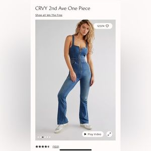 NEW: Free People Crvy 2nd ave one piece jumpsuit